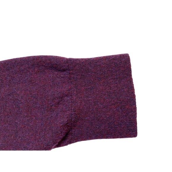 Banana Republic Sweater Women’s M Plum Merino Wool V-Neck Side Slits Casual Cozy - Picture 9 of 14